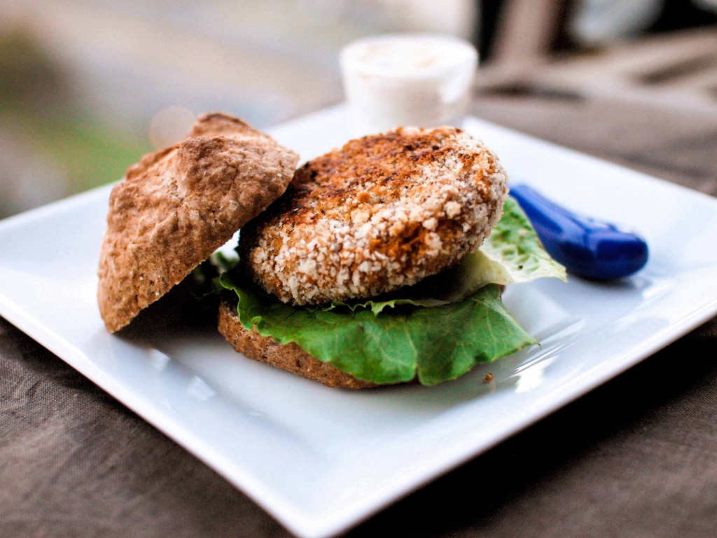Crispy Red Lentil Burgers from Veggie and the Beast