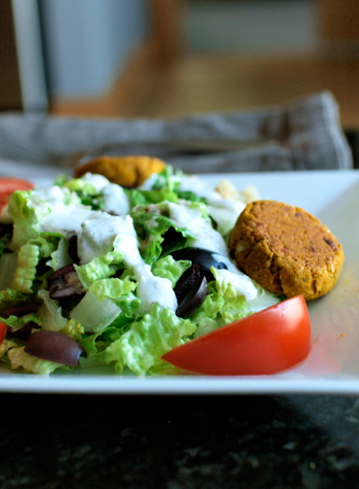 Greek Falafel Salad by Veggie and the Beast