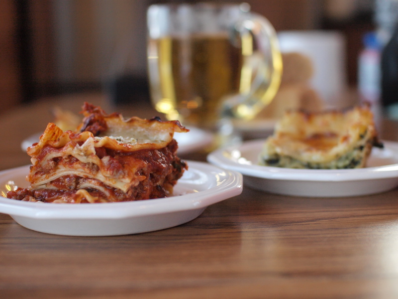 spinach mushroom alfredo lasagna