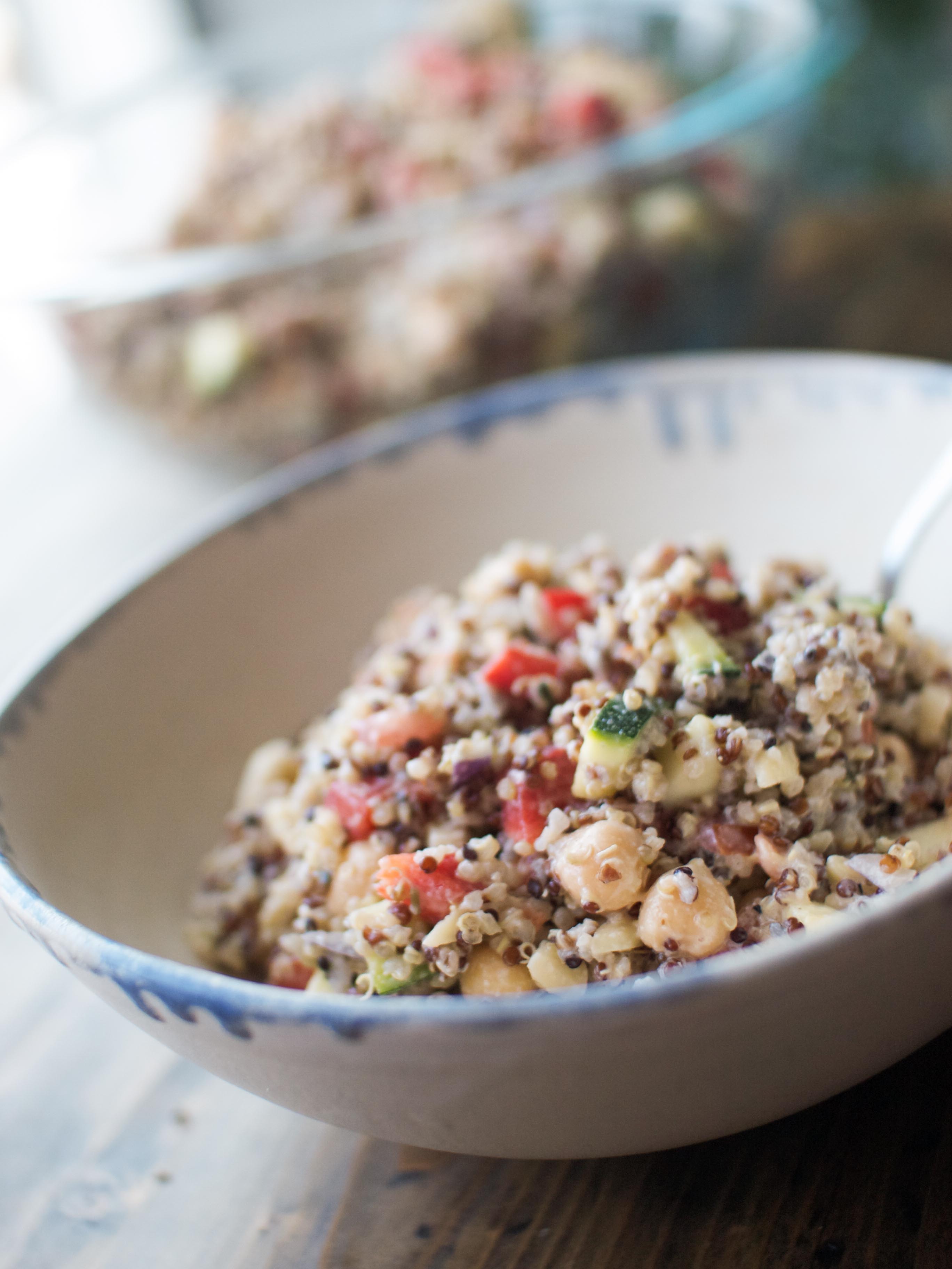 veggie packed quinoa with lemon tahini dressing10