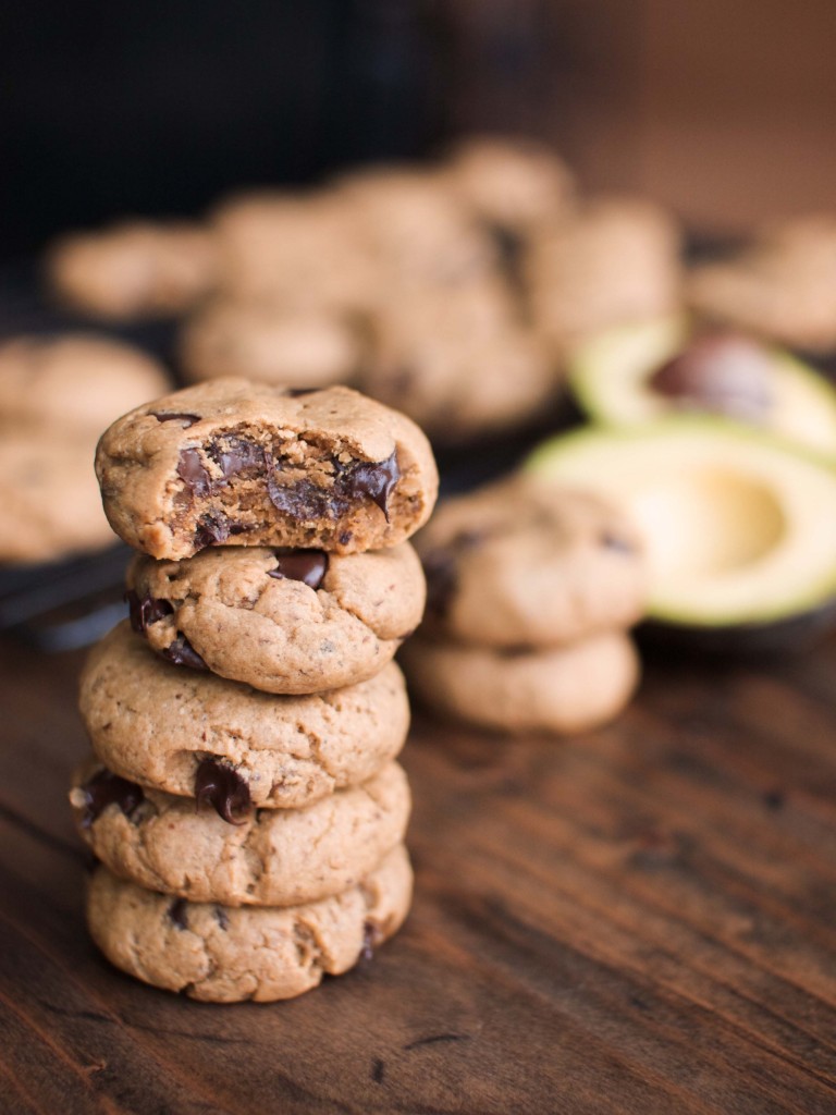 Vegan Avocado and Peanut Butter Cookies from Veggie and the Beast