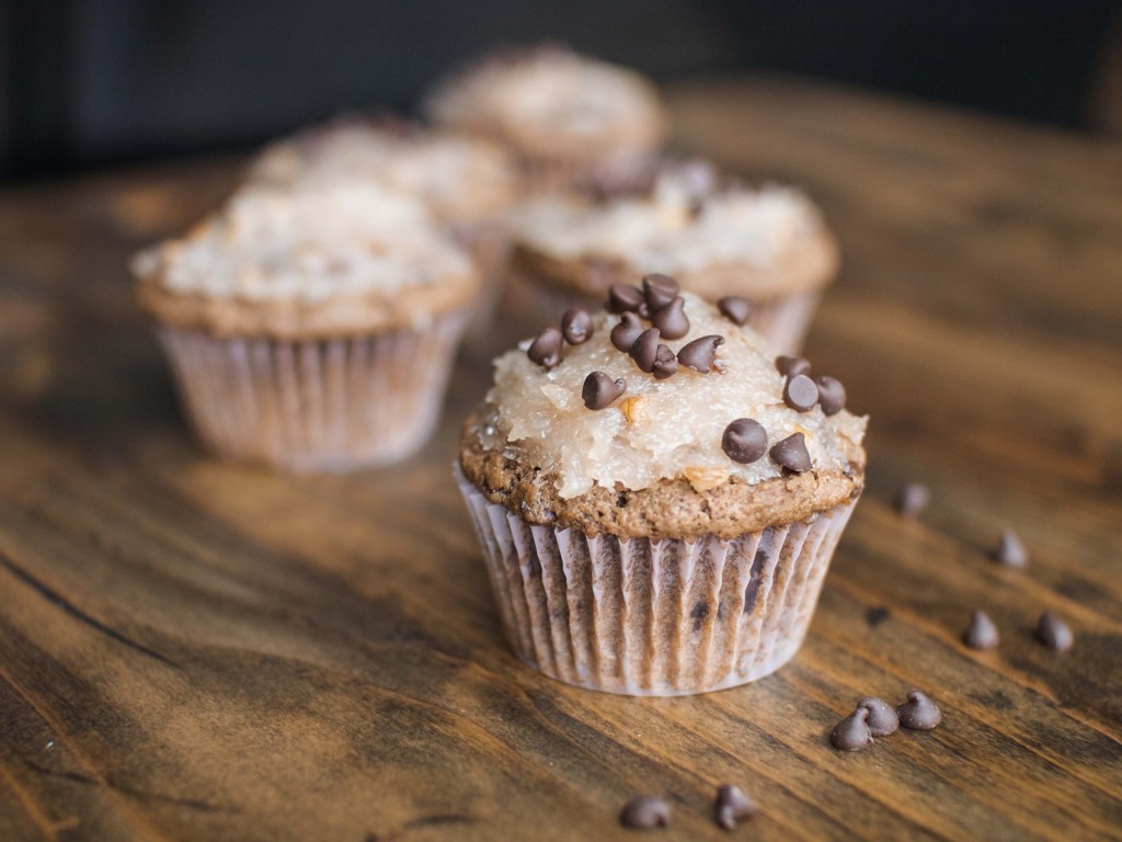 German Chocolate Cake Muffins by Veggie and the Beast