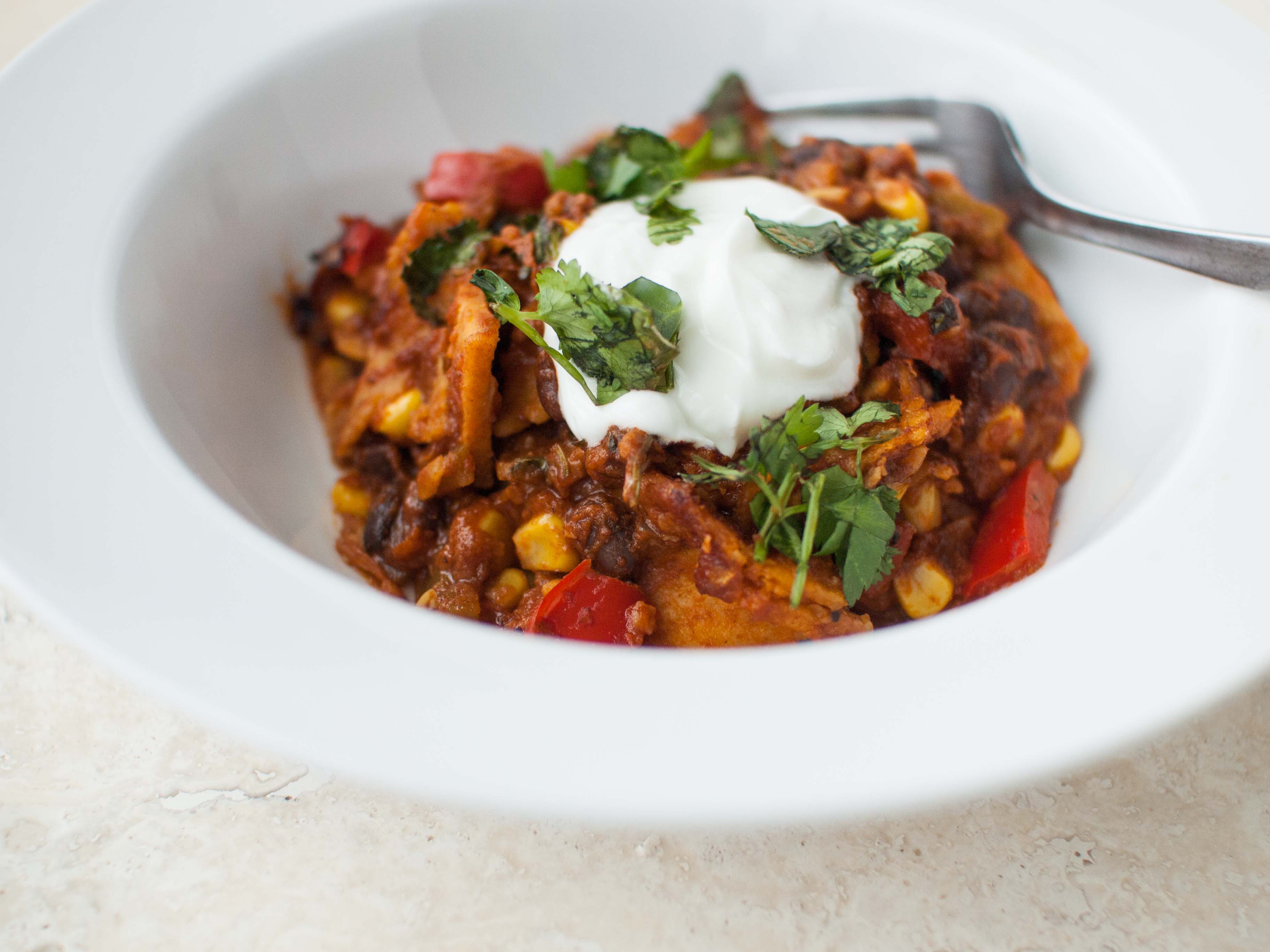 Veggie-Packed Enchilada Skillet from Veggie and the Beast