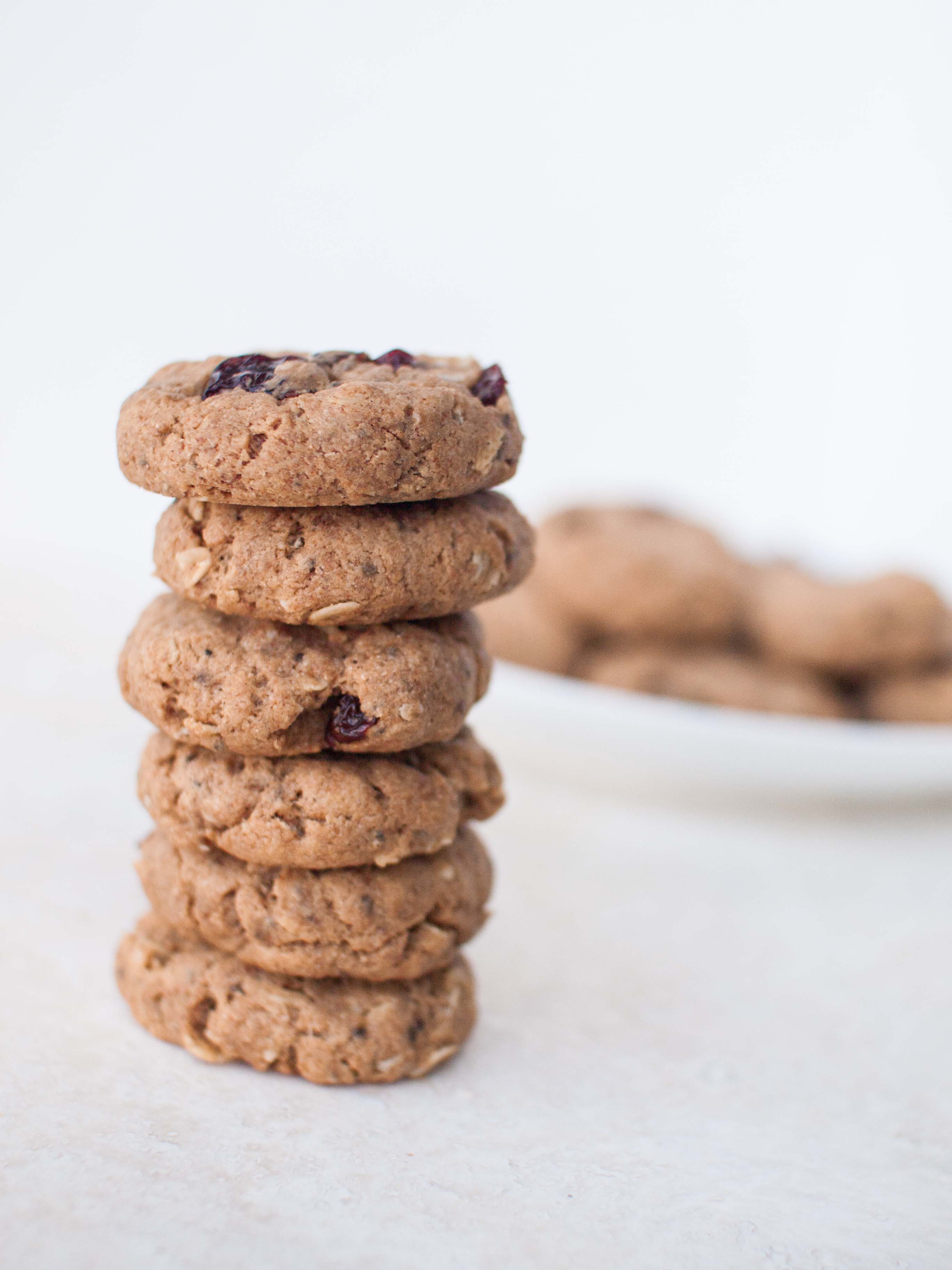 Almond Butter Oatmeal Spelt Cookies from Veggie and the Beast