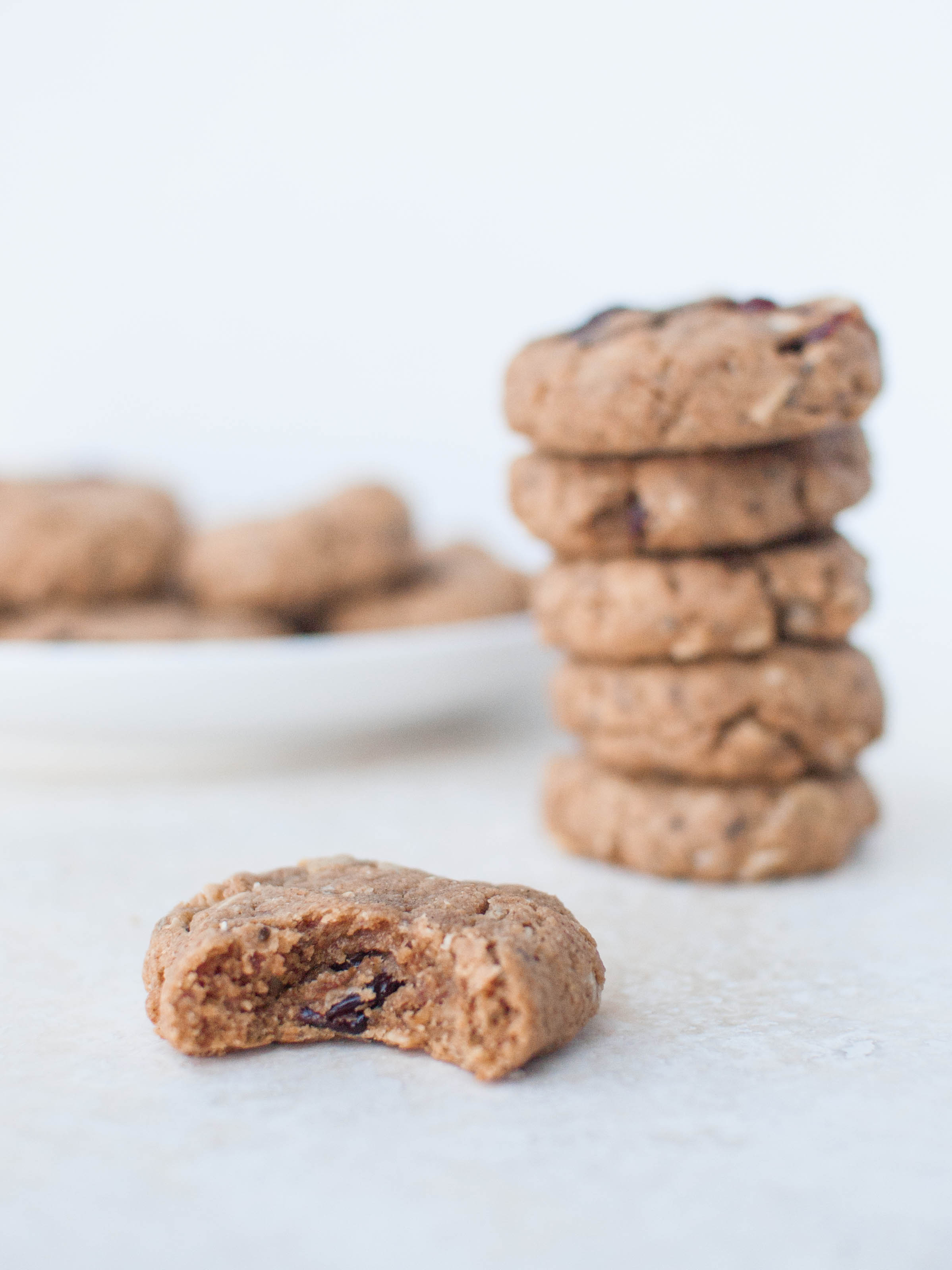 Almond Butter Oatmeal Spelt Cookies from Veggie and the Beast