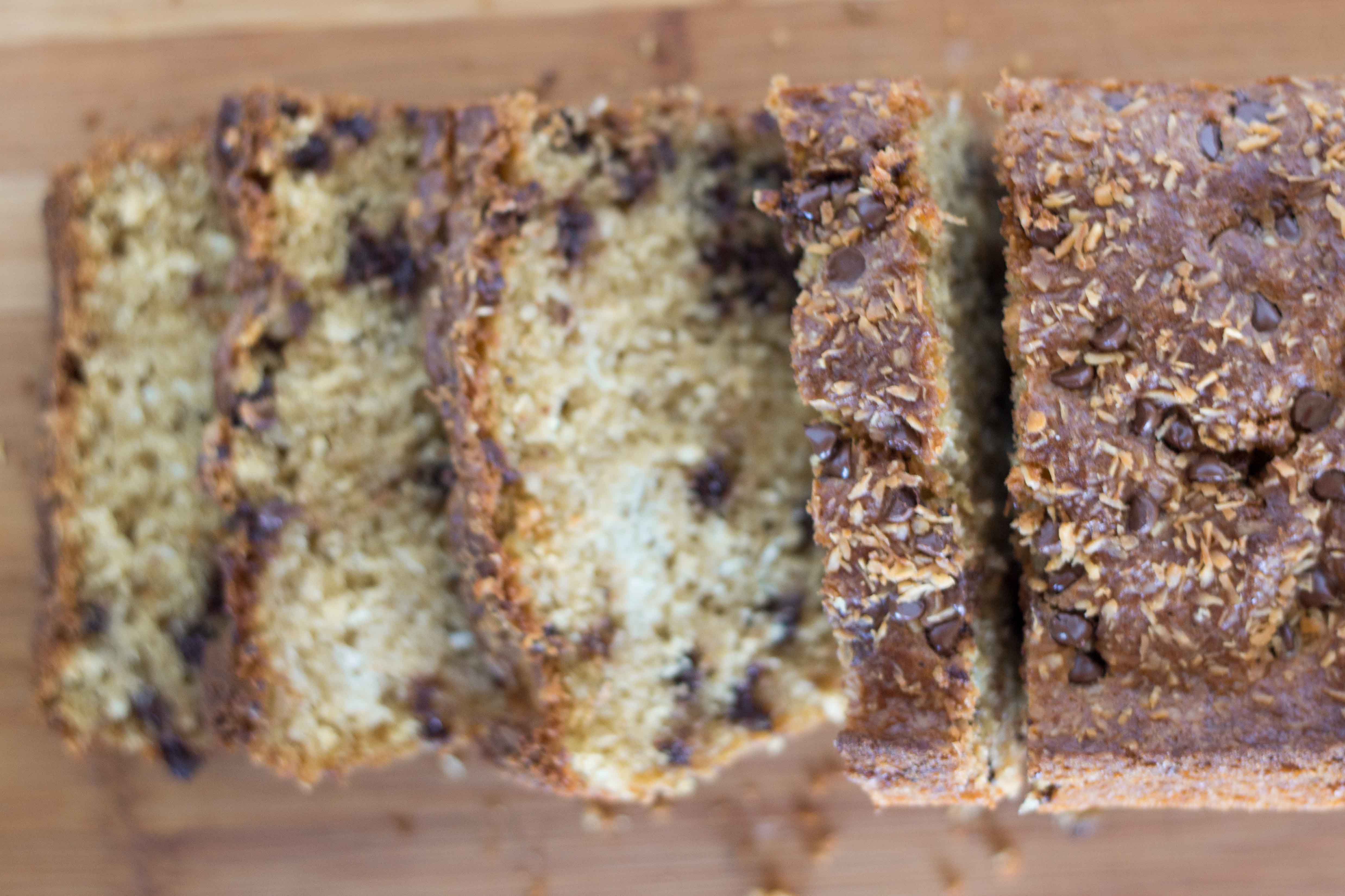 Triple Coconut Chocolate Chip Quick Bread | Veggie and the Beast