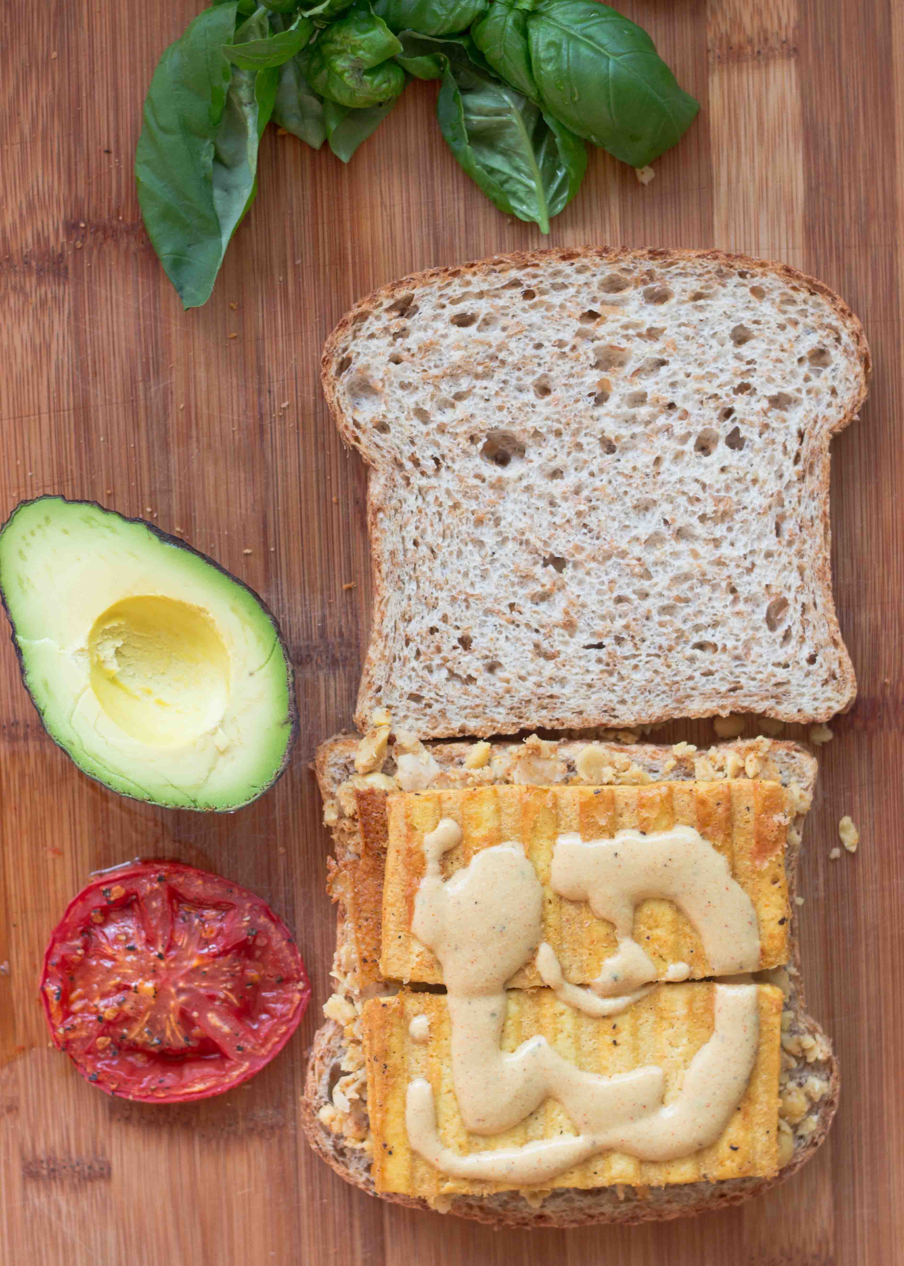 Smashed Chickpea, Roasted Tomato, and Avocado Sandwich | Veggie and the Beast