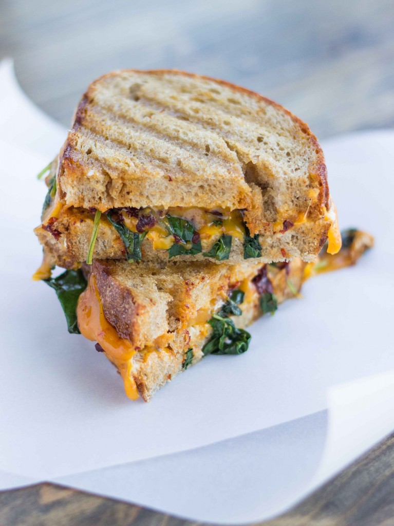 Chipotle Kale Grilled Cheese | Veggie and the Beast