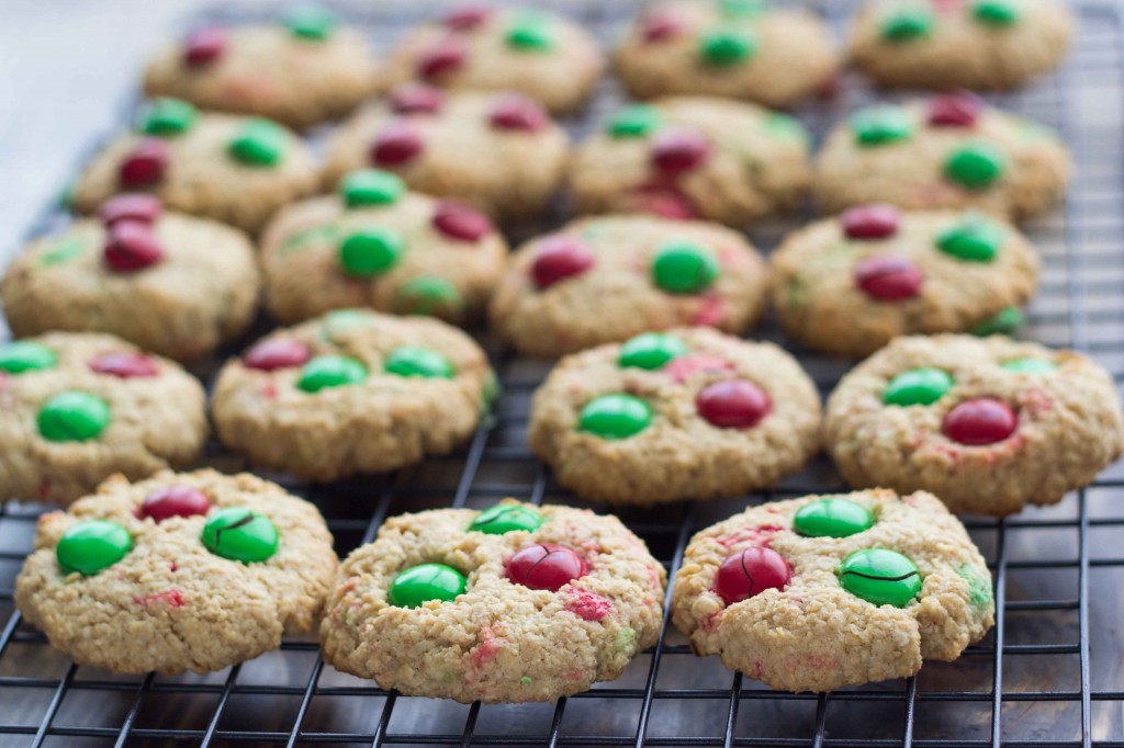 Gluten Free Almond Coconut M&M Cookies | Veggie and the Beast