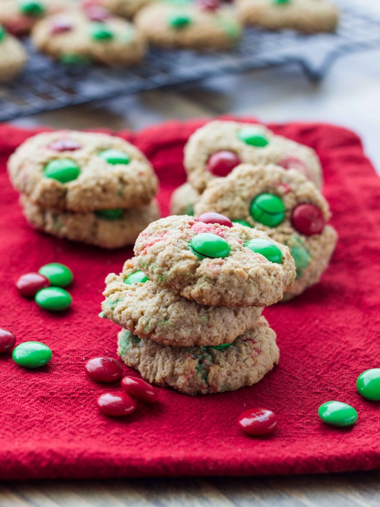 Gluten Free Almond Coconut M&M Cookies | Veggie and the Beast