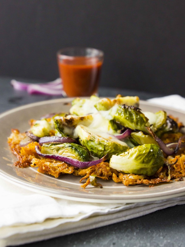 Chili-Spiced Sweet Potato Hash Browns with Roasted Veggies | Veggie and the Beast