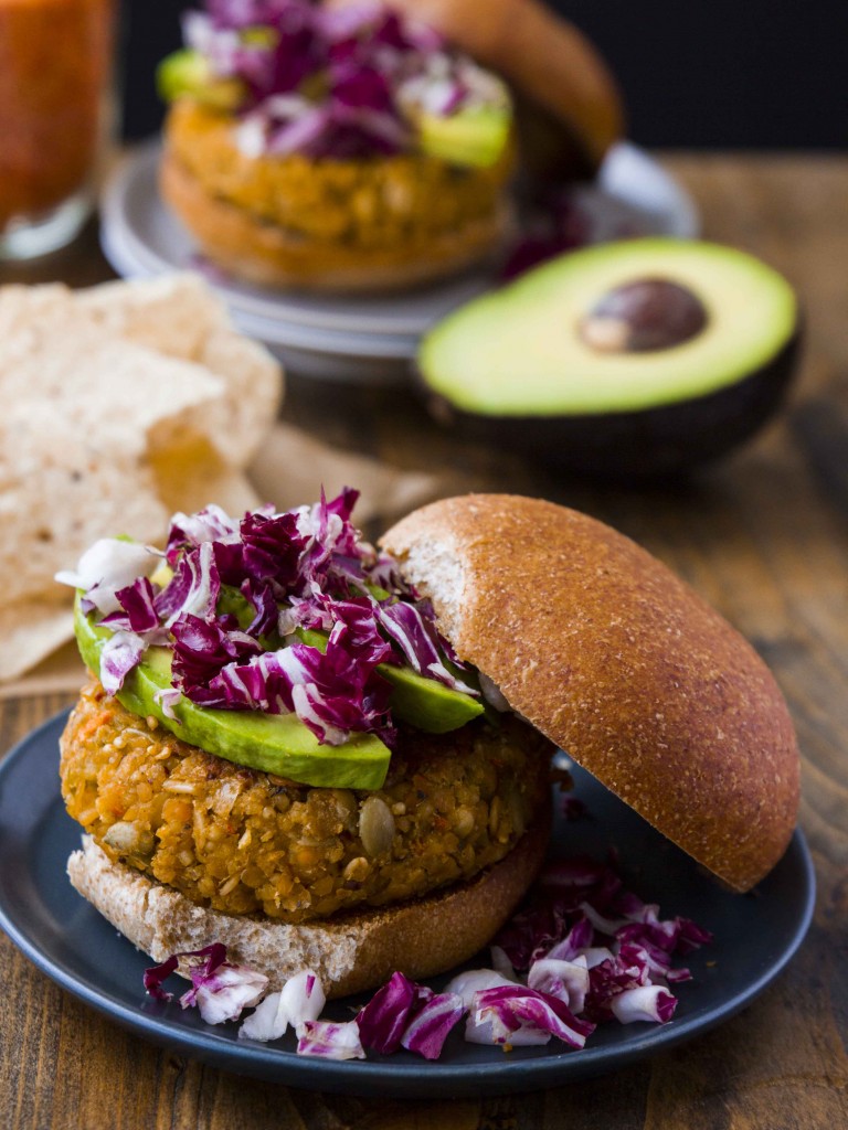 Red Lentil, Smashed Chickpea and Millet Burgers - Vegan and Gluten Free | Veggie and the Beast