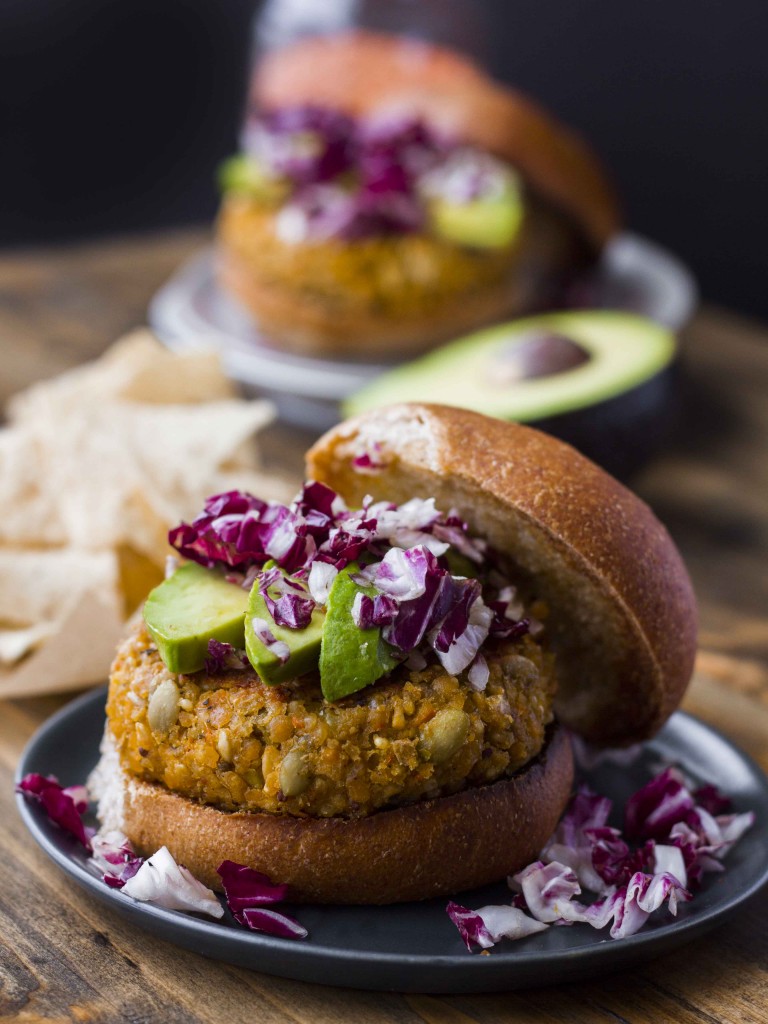 Red Lentil, Smashed Chickpea and Millet Burgers - Vegan and Gluten Free | Veggie and the Beast