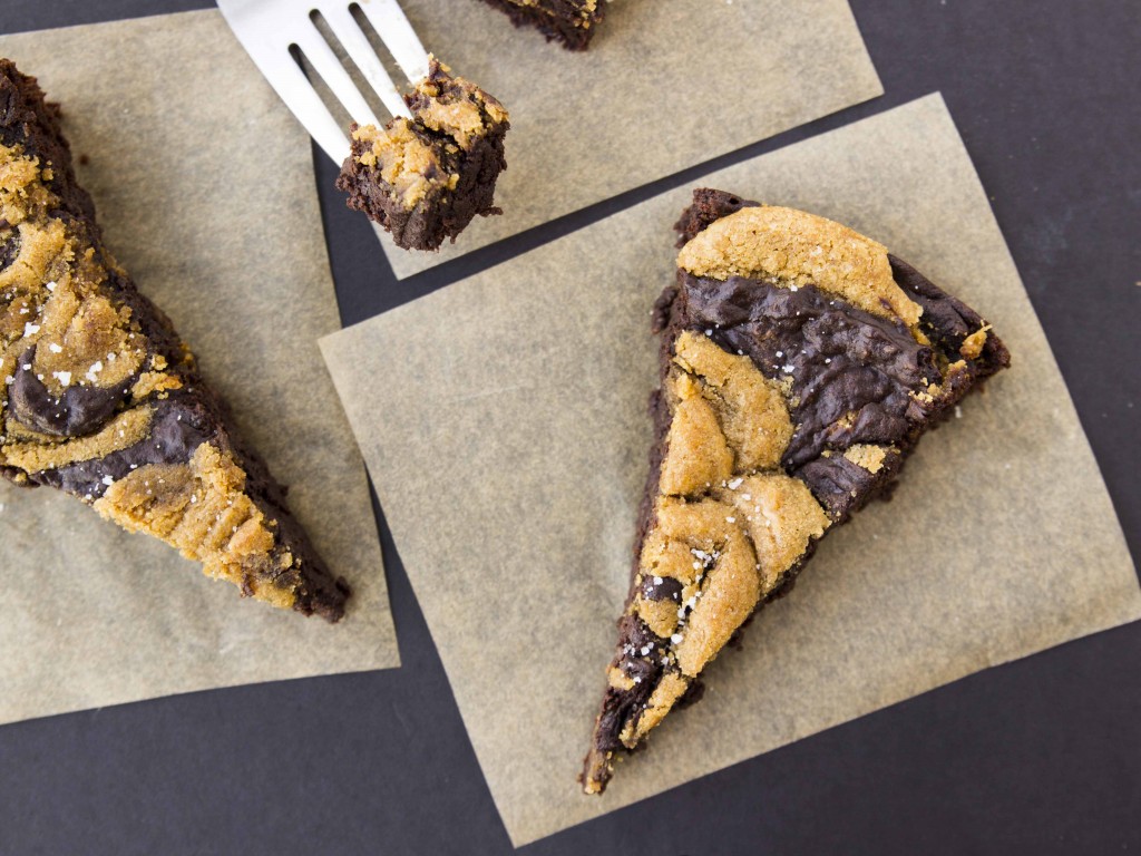 Vegan Peanut Butter Swirl Brownies | Veggie and the Beast