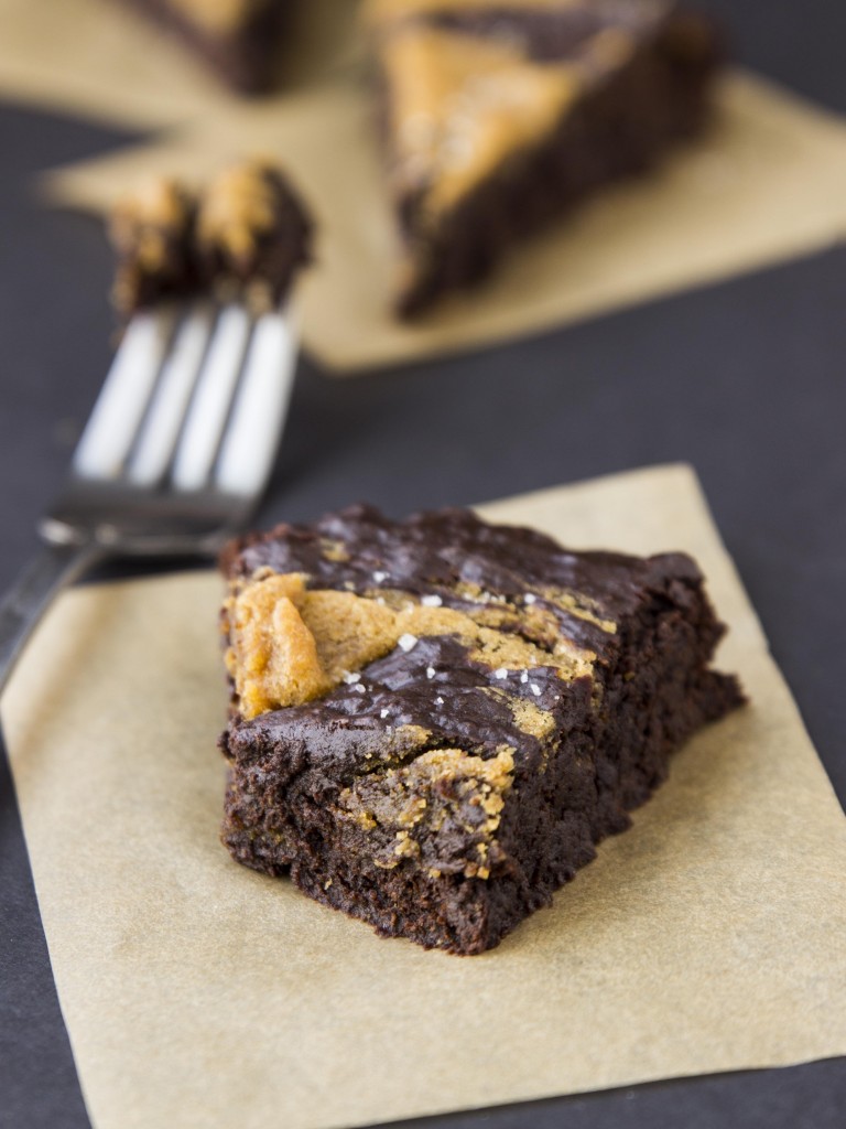 Vegan Peanut Butter Swirl Brownies | Veggie and the Beast