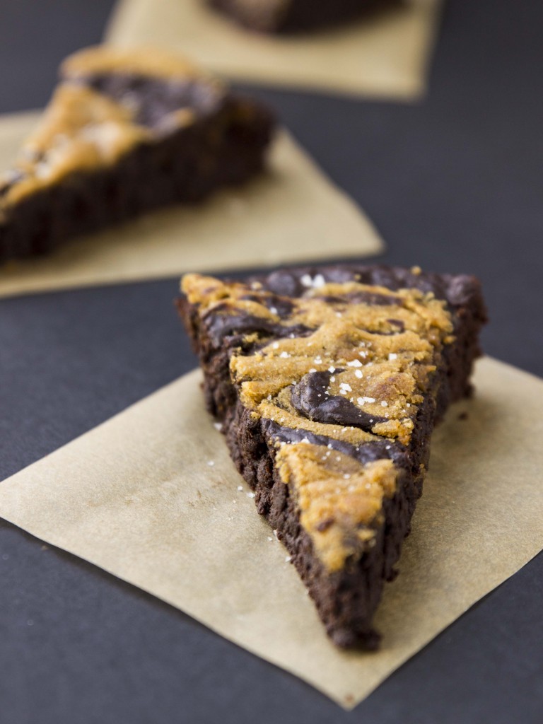 Vegan Peanut Butter Swirl Brownies | Veggie and the Beast