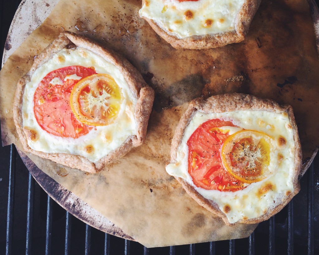 Grilled Tomato and Lemon Mascarpone Galettes | veggieandthebeastfeast.com