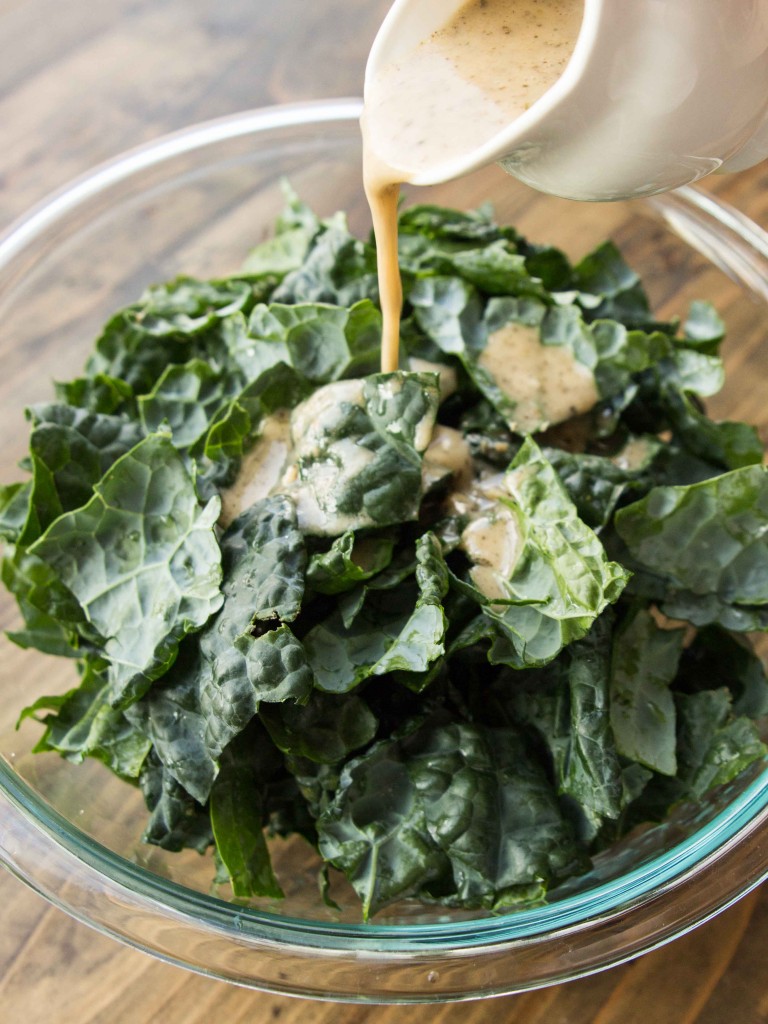 Three Bean Greek Kale Salad | http://veggieandthebeastfeast.com