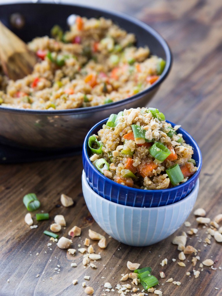 Vegetable Fried Quinoa | veggieandthebeastfeast.com