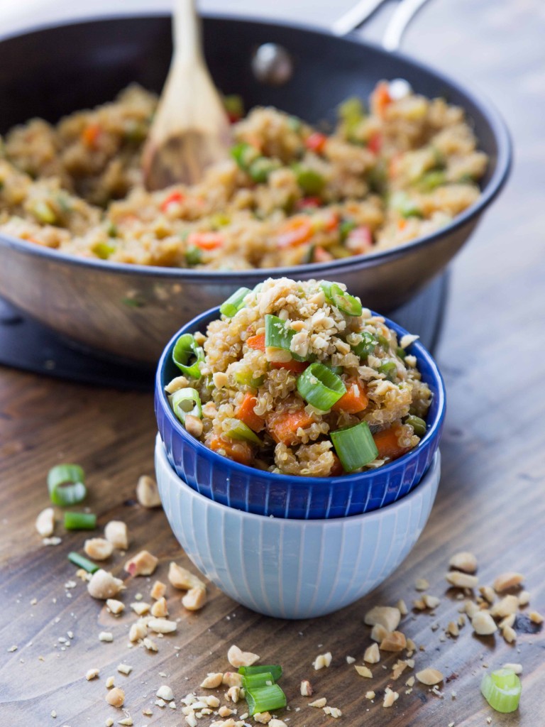 Vegetable Fried Quinoa | veggieandthebeastfeast.com