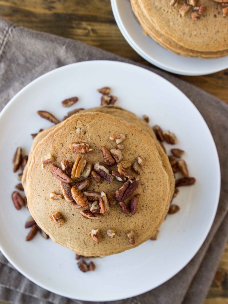 Maple Chai Spice Pancakes | veggieandthebeastfeast.com