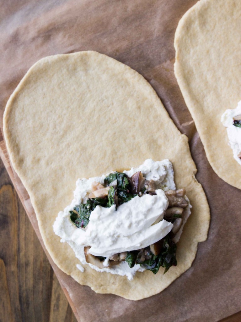 Chard, Mushroom and Burrata Calzones | veggieandthebeastfeast.com