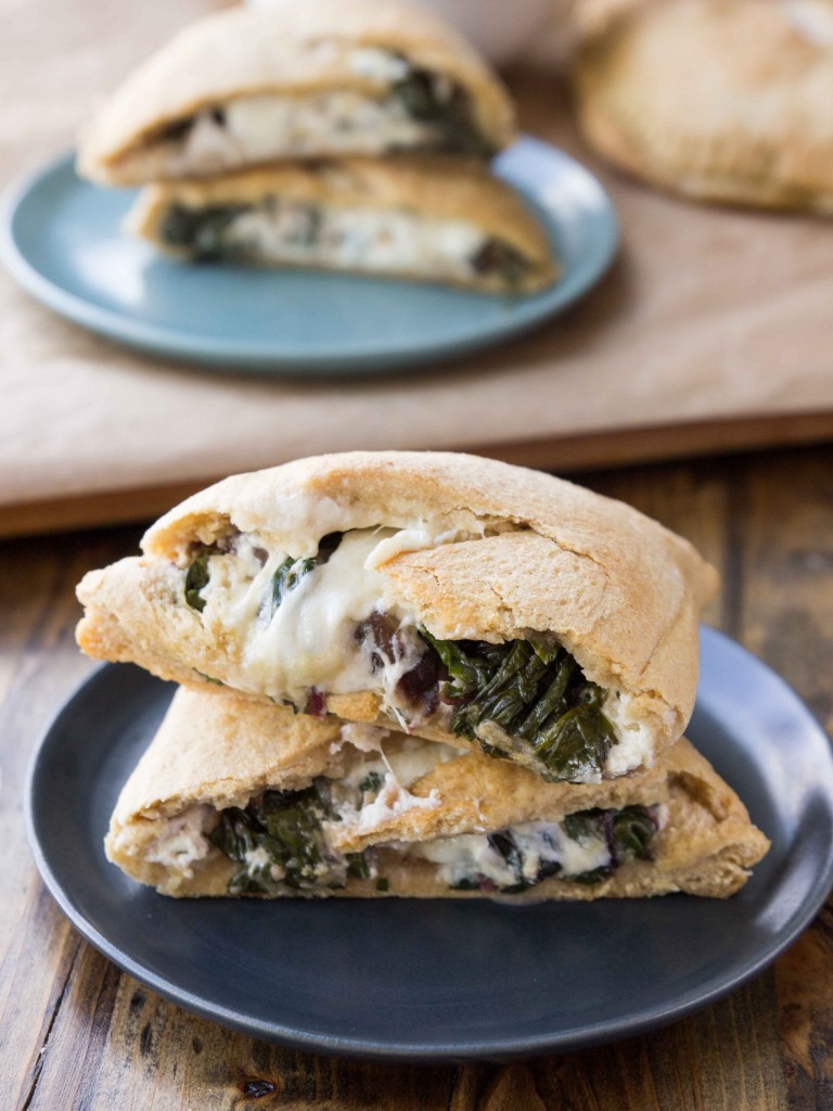 Chard, Mushroom and Burrata Calzones | veggieandthebeastfeast.com