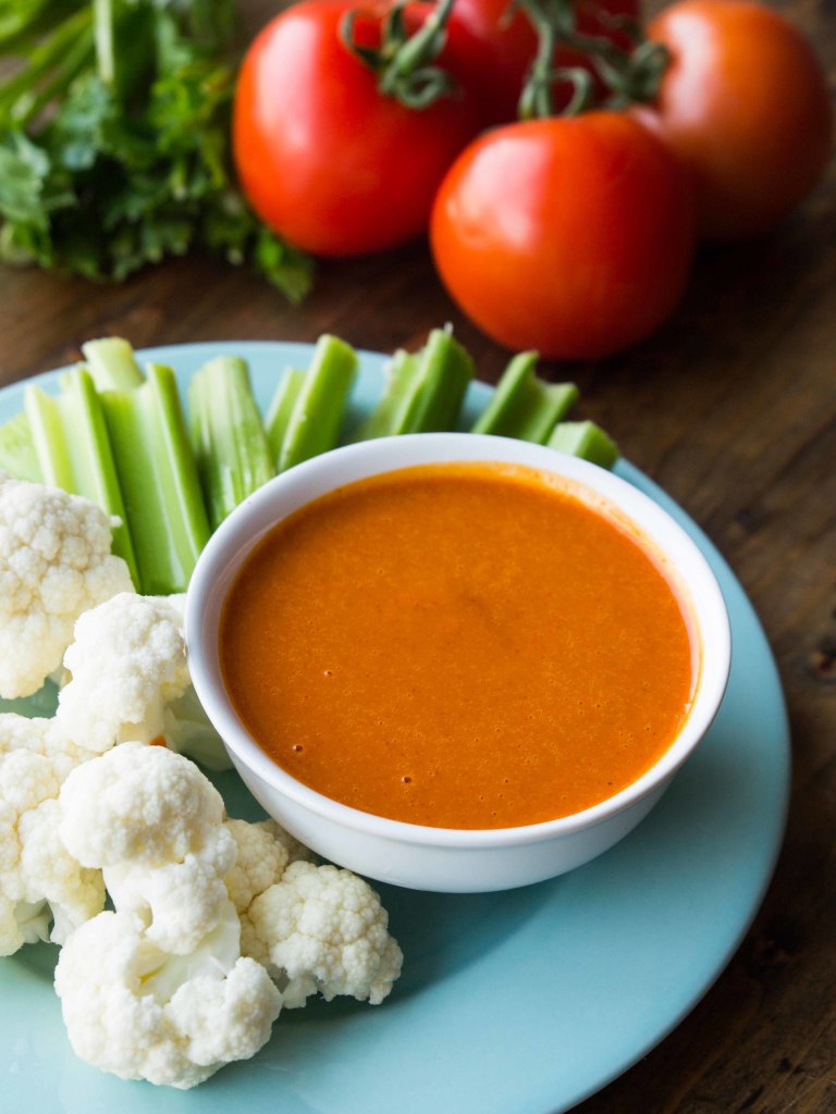 Red Lentil Buffalo Sauce // veggieandthebeastfeast.com