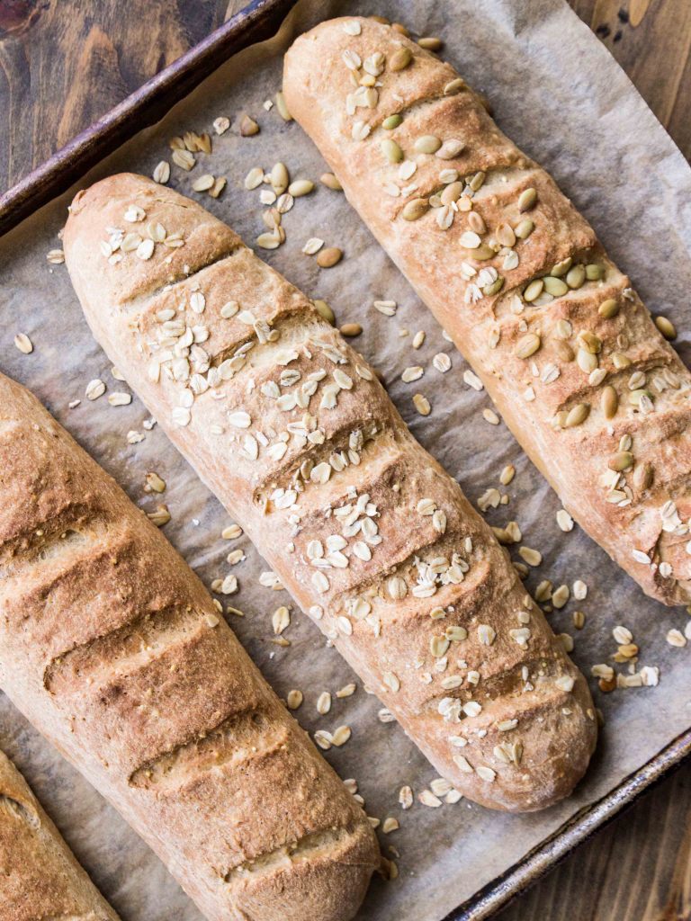 Whole Grain Flax and Millet Baguettes! Easier than you think,  and there's NOTHING like homemade bread!