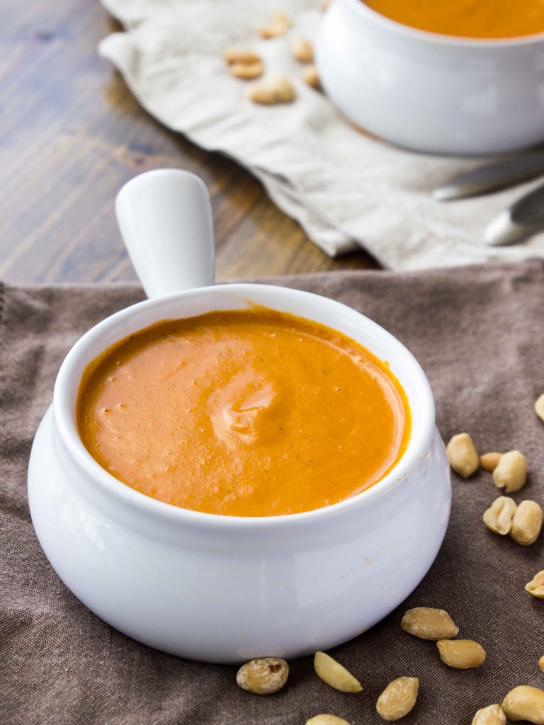 Spicy Curried Peanut Soup | veggieandthebeastfeast.com