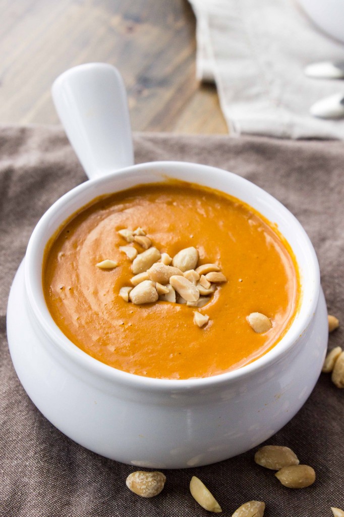 Spicy Curried Peanut Soup | veggieandthebeastfeast.com