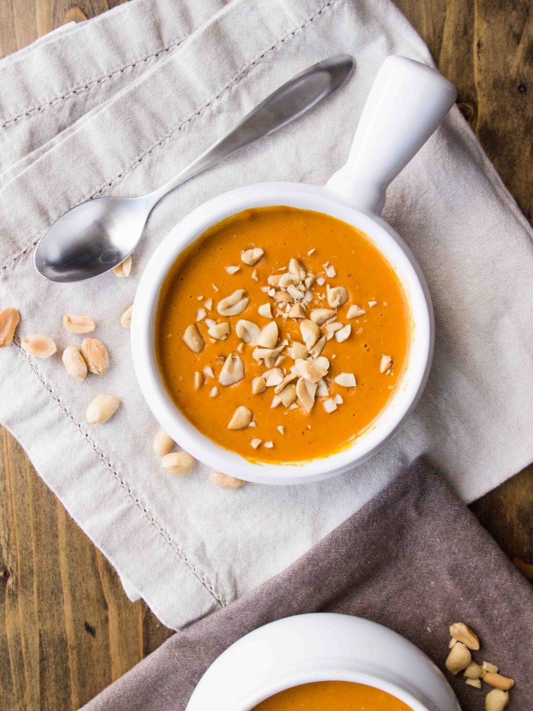 Spicy Curried Peanut Soup | veggieandthebeastfeast.com