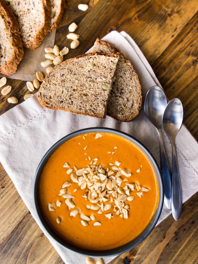 Spicy Curried Peanut Soup | veggieandthebeastfeast.com