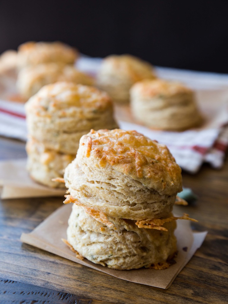 Simple Gouda and Sage Biscuits // veggieandthebeastfeast.com