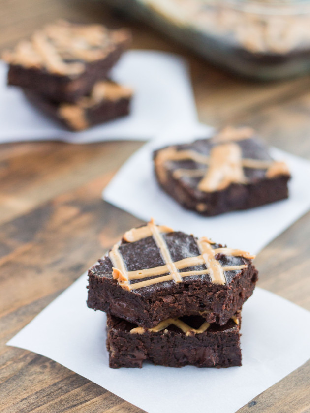 Fudgy Peanut Butter Swirl Brownies - The High Protein Vegetarian Cookbook