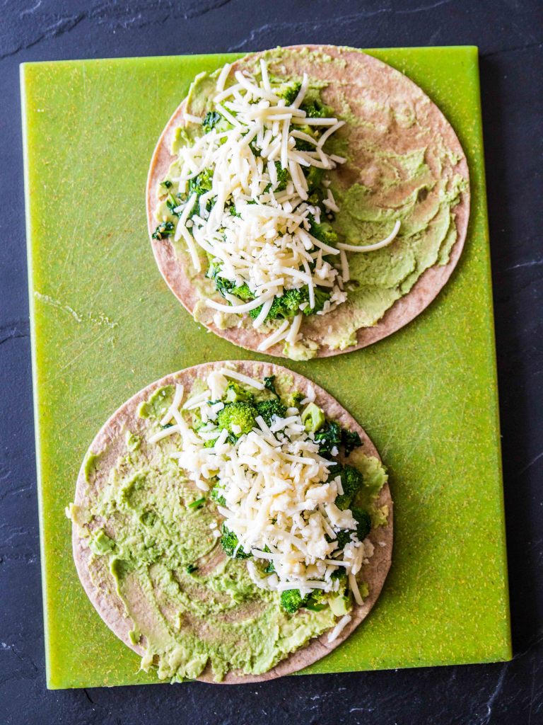 Green Machine Quesadillas with Spicy Chipotle Sauce // @veggiebeastblog veggieandthebeastfeast.com