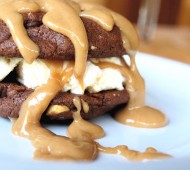 Peanut Butter Drenched Ice Cream Sandwiches
