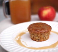 Apple Banana Muffins with Brown Butter Cider Glaze // @veggiebeastblog