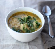 White Bean Vegetable Soup with Gouda Dumplings // @veggiebeastblog