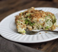 Brussels Sprout Quinoa Gratin // @veggiebeastblog