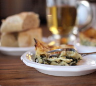 Spinach and Mushroom Alfredo Lasagna // @veggiebeastblog
