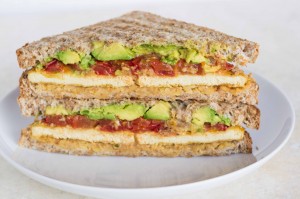 Smashed Chickpea, Roasted Tomato, and Avocado Sandwich | Veggie and the Beast