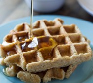 Whole Wheat Zucchini Oat Waffles for Two