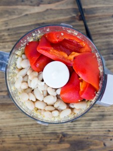 Roasted Red Pepper White Bean and Feta Dip | Veggie and the Beast