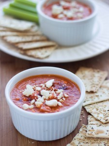 Roasted Red Pepper White Bean and Feta Dip | Veggie and the Beast