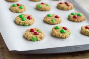 Gluten Free Almond Coconut M&M Cookies | Veggie and the Beast