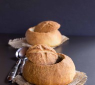 Quick Whole Wheat Bread Bowls | veggieandthebeastfeast.com