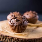Double Chocolate Black Bean Muffins // veggieandthebeastfeast.com