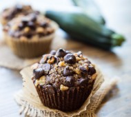 Gluten Free Chocolate Zucchini Muffins - soft, sweet, and decadent, made gluten free with homemade quinoa flour and almond flour!